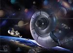 星球与宇宙外太空吊顶背景墙壁画