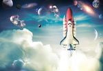 星球与宇宙外太空吊顶背景墙壁画