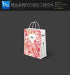 高档大气手绘花朵手提袋图片