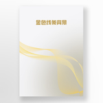 金色线条抽象封面