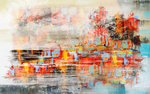 抽象油画