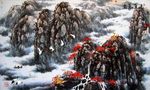 鸿运当头财源广进国画山水风景画
