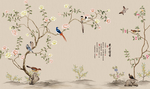 手绘花鸟