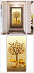 金色树玄关装饰