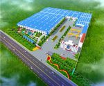 办公楼工业厂房厂区鸟瞰3d模型