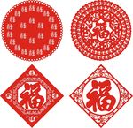 窗花雕刻 百福图雕刻 吉祥如意