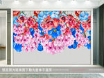 花卉背景墙