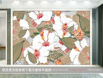 花卉背景墙