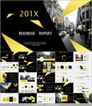 炫酷黑金PPT模板