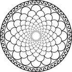 硅藻泥圆素材矢量花