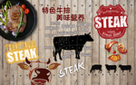 餐饮背景海报