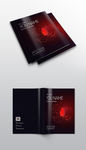 缤纷彩色渐变紫色画册封面展开图
