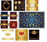 欧式底纹花边框