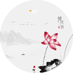 荷花装饰画