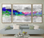 现代简约山水画