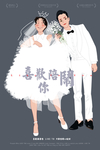 手绘婚纱照