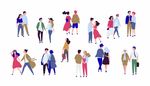 情侣卡通人物插画