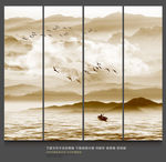 水墨屏风
