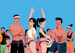 夏天游泳装美女泳池趴排球插图