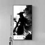 中国风水墨武侠人物剪影装饰画
