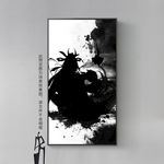 中国风水墨武侠人物剪影装饰画