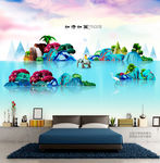 山水画 写意绿色