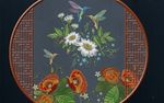 唯美中国刺绣背景墙