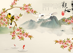 中式壁画