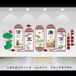中国风廉政文化墙