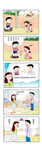 手绘可爱卡通四格漫画源文件