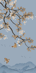 花鸟装饰画 大型竖幅花鸟挂画