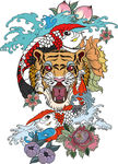 中国龙 漫画 插画 彩画 中国