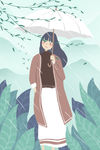 手机 清明 插画 漫画 节气