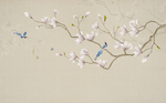中式创意玄关屏风电视背景墙底纹