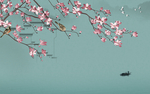 中式花鸟玄关屏风电视背景装饰画