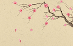 中式梅花创意玄关屏风电视背景墙