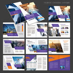 紫色商务科技画册