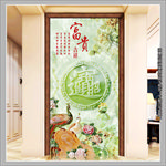 玉雕富贵吉祥玄关背景墙无框画