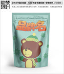 暖男小熊零食包装设计包装袋