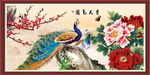 孔雀牡丹图