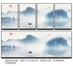山水组合画 山水四条屏