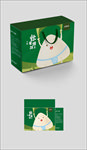 绿色粽子端午节粽子包装展开图图