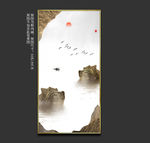 线条山水画