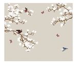 玉兰花鸟