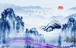 水墨山水新中式画