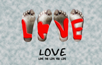 胶印 LOVE 沙滩脚丫 地毯
