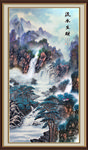 竖幅山水画
