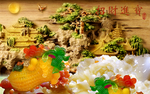 招财进宝玉雕背景墙