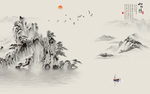 山水背景墙
