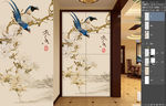 玄关花鸟图片